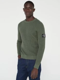 Calvin Klein Jeans Badge Easy Sweater - Green 