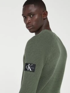 Calvin Klein Jeans Badge Easy Sweater - Green  -Barbou Clothing Shop VJV32 SQ5 0000000047 GREEN MDd1