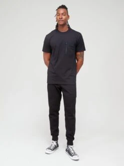 Calvin Klein Jeans Mix Media T-shirt - Black  -Barbou Clothing Shop VJV33 SQ3 0000000004 BLACK MDo