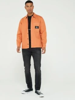 Calvin Klein Jeans Utility Overshirt - Brown -Barbou Clothing Shop VJV4B SQ3 0000000143 BROWN MDo