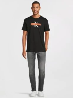 Calvin Klein Jeans Calvin Klein Jeans Monologo Stencil T-shirt -Barbou Clothing Shop VJV4D SQ3 0000000004 BLACK MDo