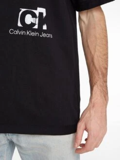 Calvin Klein Jeans Connected Layer Landscape T-shirt - Black  -Barbou Clothing Shop VJV4H SQ4 0000000004 BLACK MDd