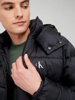 Calvin Klein Jeans Trim Logo Padded Jacket - Black  -Barbou Clothing Shop VJV54 SQ4 0000000004 BLACK MDd