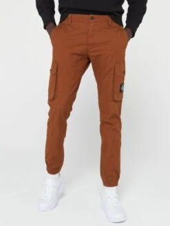 Calvin Klein Jeans Skinny Washed Cargo Pants - Brown 