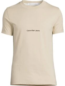 Calvin Klein Jeans Calvin Klein Jeans Institutional T-shirt -Barbou Clothing Shop VJV6E SQ5 0000000108 BEIGE MDd1