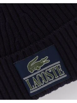 Lacoste Lacoste Core Graphic Beanie Hat - Dark Blue -Barbou Clothing Shop VJW5W SQ4 0000000354 DARK BLUE SLd1