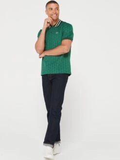 Lacoste All Over Monogram Polo Shirt - Green -Barbou Clothing Shop VJW6M SQ3 0000000047 GREEN MDo