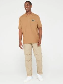 Lacoste Large Croc Oversized Polo Shirt - Brown -Barbou Clothing Shop VJW6P SQ3 0000000143 BROWN MDo