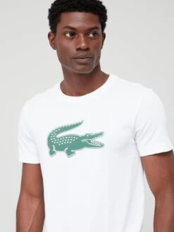 Lacoste Large Croc T-shirt - White -Barbou Clothing Shop VJW77 SQ5 0000000013 WHITE MDd1