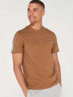 Lacoste Tape Croc T-shirt - Brown