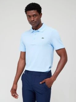 Lacoste Golf Logo Chest Polo Shirt - Light Blue