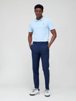 Lacoste Golf Logo Chest Polo Shirt - Light Blue -Barbou Clothing Shop VJW7F SQ3 0000000150 LIGHT BLUE MDo