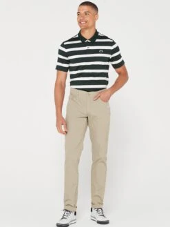 Lacoste Golf Block Stripe Polo Shirt - White/Black -Barbou Clothing Shop VJW7H SQ3 0000000004 BLACK MDo