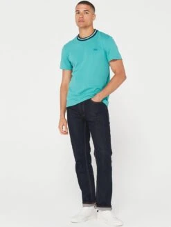 Lacoste Ringer T-shirt - Dark Aqua -Barbou Clothing Shop VJW7W SQ3 0000011378 DARK AQUA MDo