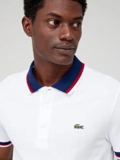 Lacoste Tipped Collar Polo Shirt - White -Barbou Clothing Shop VJW8A SQ4 0000000013 WHITE MDd
