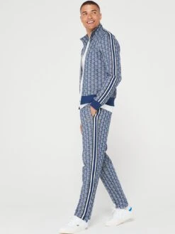 Lacoste All Over Print Monogram Joggers - Blue -Barbou Clothing Shop VJWAD SQ3 0000000020 BLUE MDo