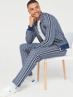 Lacoste All Over Print Monogram Joggers - Blue -Barbou Clothing Shop VJWAD SQ4 0000000020 BLUE MDd