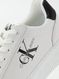 Calvin Klein Jeans Chunky Cupsole Mono Lth -Barbou Clothing Shop VJXLZ SQ6 0000000269 WHITE BLACK SLd