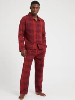 Calvin Klein Long Sleeve Pyjama Pants Set - Red 