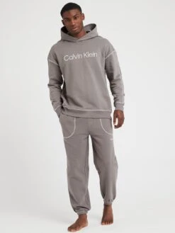 Calvin Klein Long Sleeve Pyjama Hoodie - Grey -Barbou Clothing Shop VJXWH SQ3 0000000005 GREY MDo
