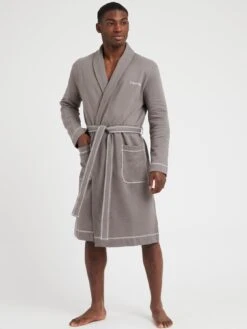 Calvin Klein Cotton Bath Robe - Grey -Barbou Clothing Shop VJXWI SQ3 0000000005 GREY MDo