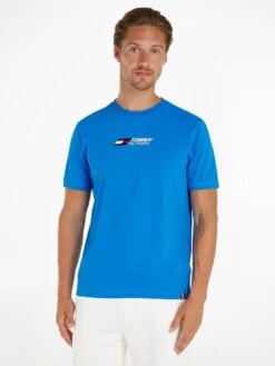 Tommy Sport Tommy Hilfiger Sport Essential Big Logo T-shirt - Aqua