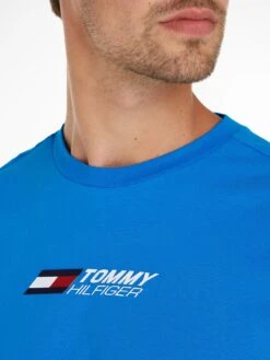 Tommy Sport Tommy Hilfiger Sport Essential Big Logo T-shirt - Aqua -Barbou Clothing Shop VK0XR SQ4 0000000106 AQUA MDd