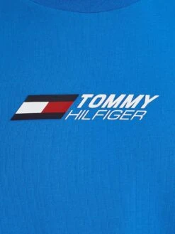 Tommy Sport Tommy Hilfiger Sport Essential Big Logo T-shirt - Aqua -Barbou Clothing Shop VK0XR SQ5 0000000106 AQUA MDd1