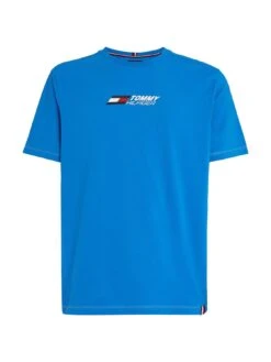 Tommy Sport Tommy Hilfiger Sport Essential Big Logo T-shirt - Aqua -Barbou Clothing Shop VK0XR SQ6 0000000106 AQUA MDd2