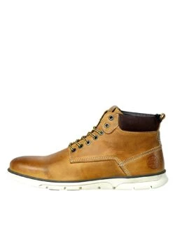 Jack & Jones Jack & Jones Leather Lace Up Chukka Boots - Light Brown