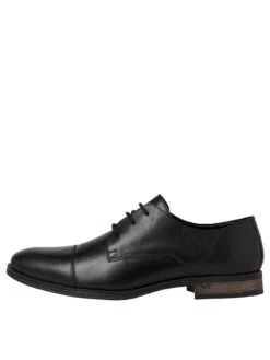 Jack & Jones Raymond Leather Derby Shoes - Black
