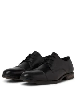 Jack & Jones Raymond Leather Derby Shoes - Black -Barbou Clothing Shop VK2JK SQ3 0000000004 BLACK SLf