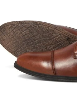 Jack & Jones Jack & Jones Raymond Leather Derby Shoes - Brown -Barbou Clothing Shop VK2JL SQ6 0000000143 BROWN SLd