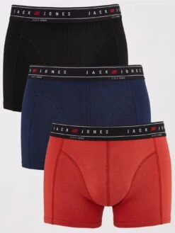 Jack & Jones 3-Pack Logo Waistband Boxers - Blue
