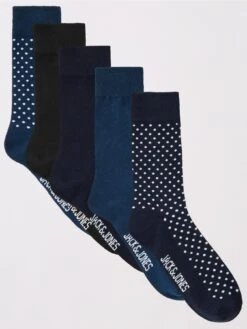 Jack & Jones 5-Pack Dot Socks - Blue