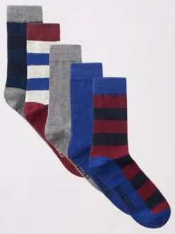 Jack & Jones Jack & Jones 5-Pack Striped Socks - Purple