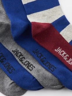 Jack & Jones Jack & Jones 5-Pack Striped Socks - Purple -Barbou Clothing Shop VK34O SQ3 0000000039 PURPLE SLd1
