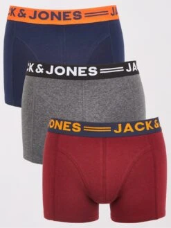 Jack & Jones Jack & Jones 3-Pack Logo Waistband Boxer Briefs - Purple
