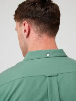 Farah Brewer Long Sleeve Slim Fit Oxford Shirt - Green -Barbou Clothing Shop VK8ZG SQ5 0000000047 GREEN MDd1