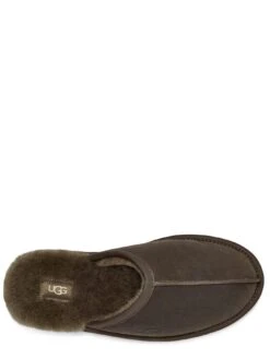 UGG Men's Scuff Leather Slippers - Green -Barbou Clothing Shop VKDBT SQ4 0000000047 GREEN SLt