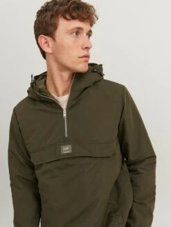 Jack & Jones Jack & Jones Rush Anorak Jacket - Green -Barbou Clothing Shop VKO1Z SQ4 0000000047 GREEN MDd
