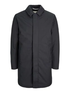 Jack & Jones Jack & Jones Premium Mac Overcoat - Black -Barbou Clothing Shop VKO3O SQ6 0000000004 BLACK MDd2