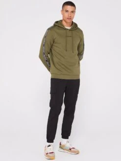 Jack & Jones Taped Logo Hoodie - Khaki -Barbou Clothing Shop VKO3Q SQ3 0000000058 KHAKI MDo