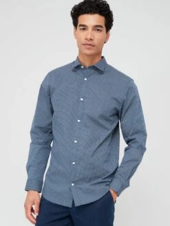 Jack & Jones Premium Stretch Slim Fit Shirt - Dark Blue