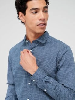 Jack & Jones Premium Stretch Slim Fit Shirt - Dark Blue -Barbou Clothing Shop VKO5I SQ4 0000000354 DARK BLUE MDd