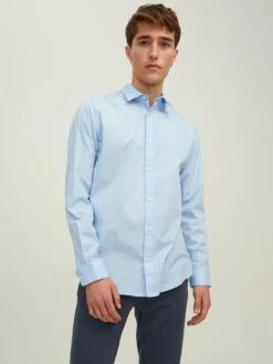 Jack & Jones Long Sleeve Slim Fit Shirt - Light Blue