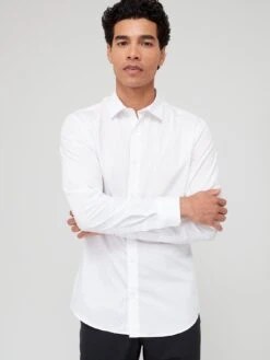 Jack & Jones Long Sleeve Slim Fit Shirt - White