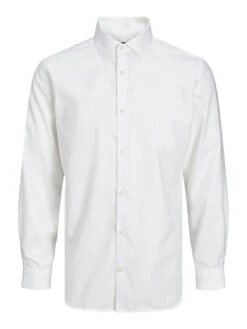 Jack & Jones Premium Non-Iron Long Sleeve Slim Fit Shirt - White -Barbou Clothing Shop VKO7B SQ6 0000000013 WHITE MDd2