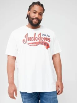 Jack & Jones Jack & Jones Plus Large Logo T-Shirt - White
