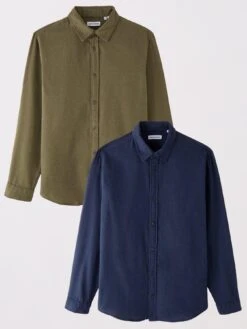 Jack & Jones 2 Pack Long Sleeve Shirts - Multi